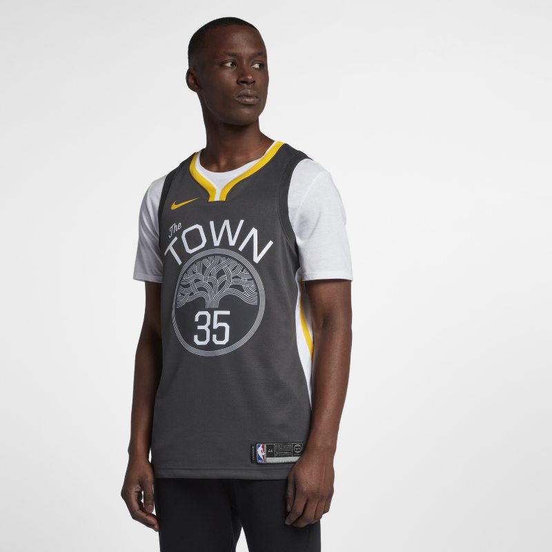 Maillot connecte Nike NBA Kevin Durant Statement Edition Swingman Golden State Warriors pour Homme Noir