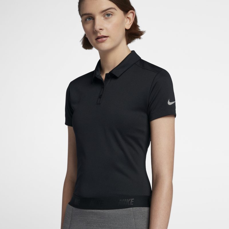 Polo de golf Nike Dri-FIT pour Femme - Noir
