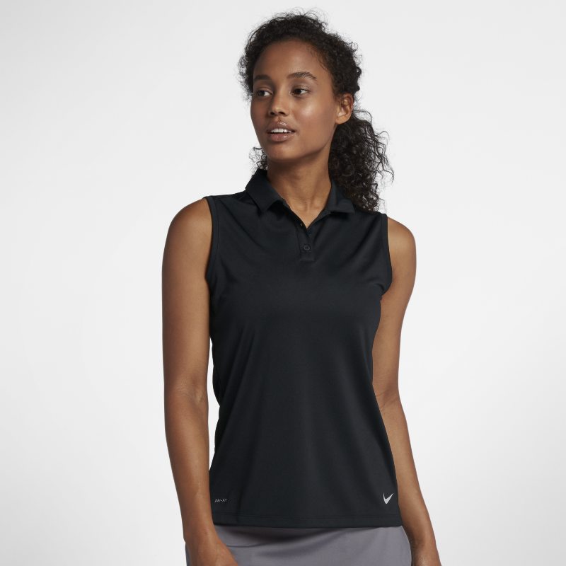 Polo de golf Nike Dri-FIT pour Femme - Noir