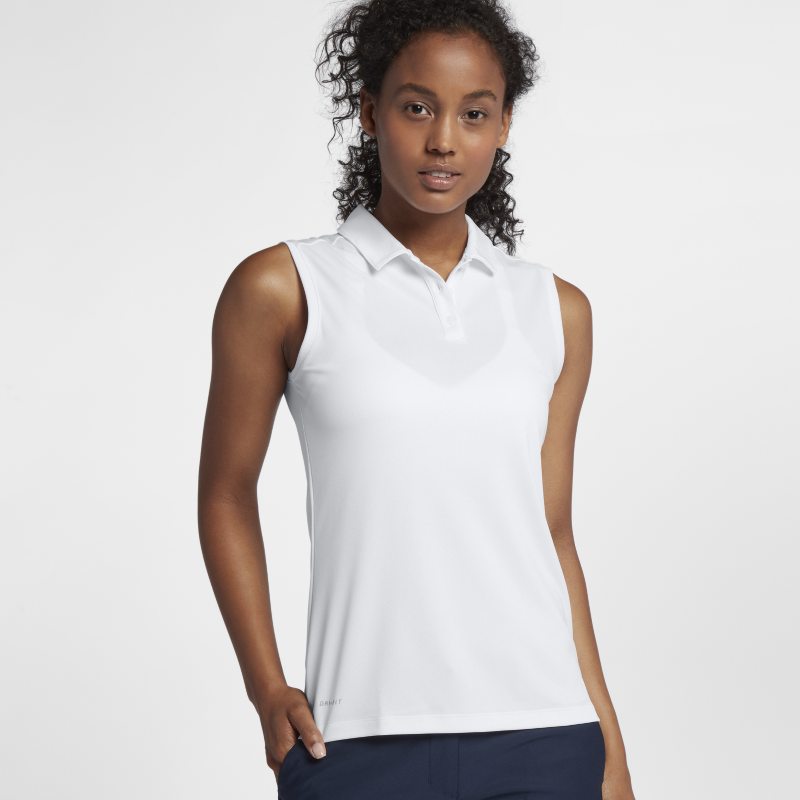 Polo de golf Nike Dri-FIT pour Femme - Blanc