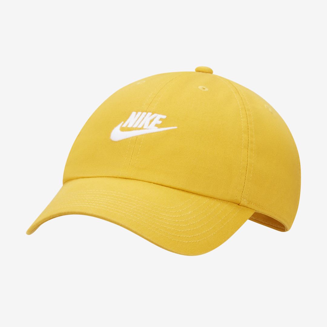 Nike Sportswear Heritage86 Futura Washed Hat In Yellow Ochre,white ...
