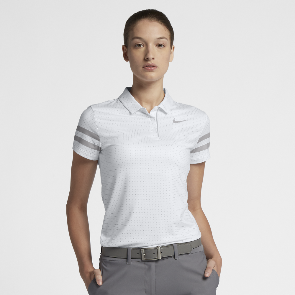 Nike Dri-FIT Women's Printed Golf Polo Shirt Size XL (White) | Shop ...