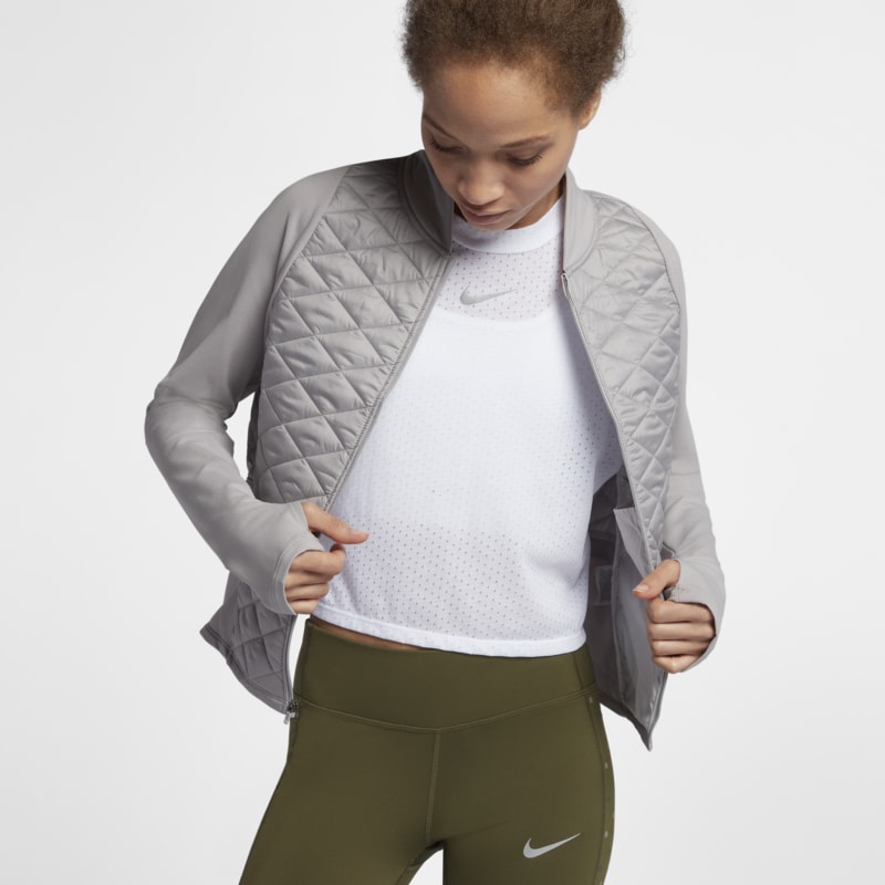Veste de running Nike AeroLayer pour Femme - Gris