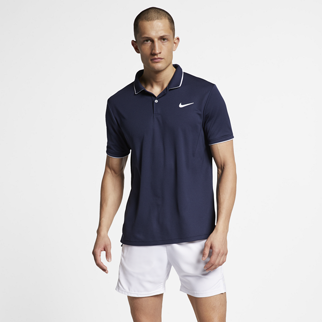 фото Мужская теннисная рубашка-поло nikecourt dri-fit - синий