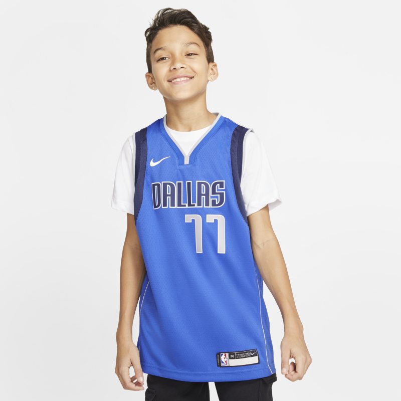 Mavericks Icon Edition Camiseta Nike Swingman de la NBA - Niño/a - Azul
