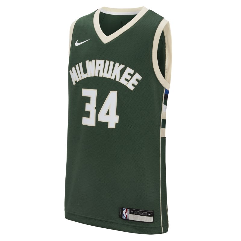 Icon Edition Swingman Jersey (Milwaukee Bucks) Camiseta Nike de la NBA - Niño/a - Verde