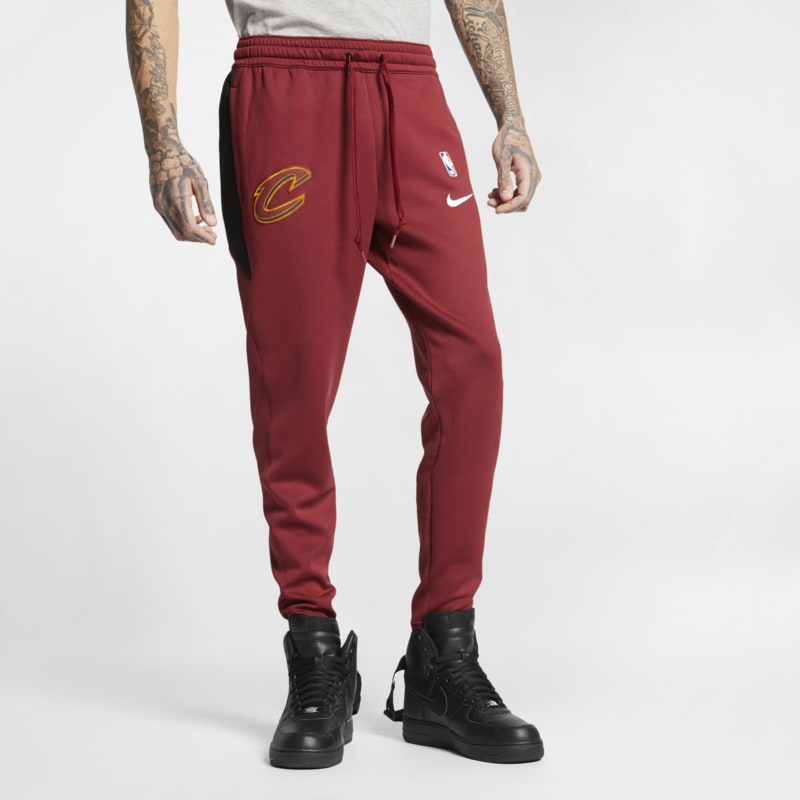 Pantalon NBA Cleveland Cavaliers Nike Therma Flex Showtime pour Homme - Rouge