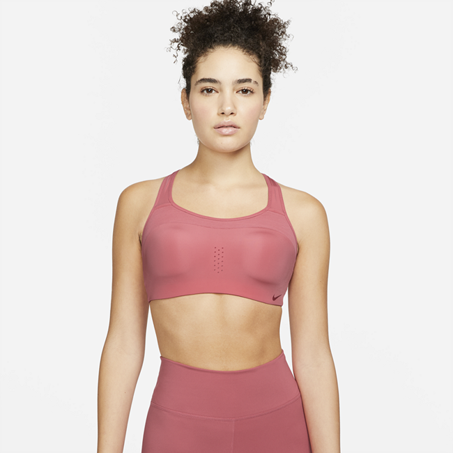 Image of Brassière de sport à maintien supérieur Nike Dri-FIT Alpha pour Femme - Rose