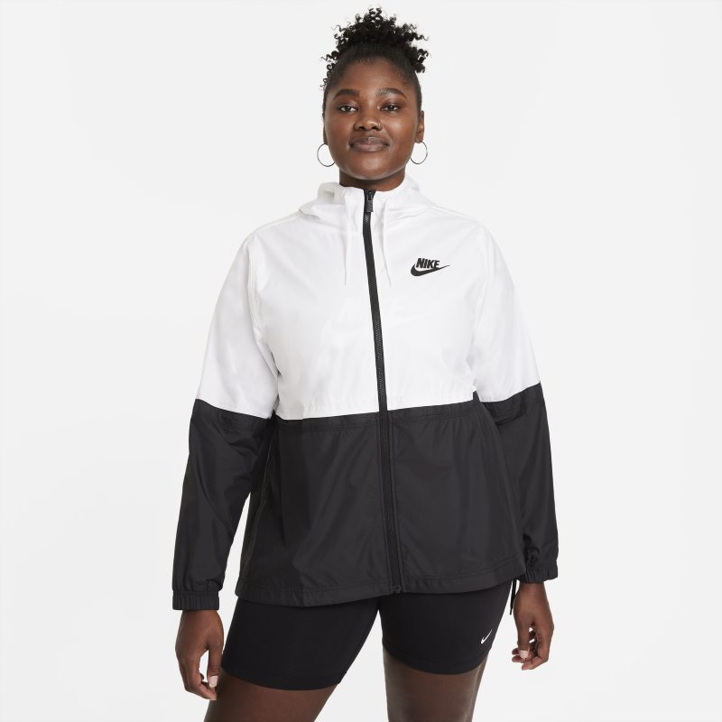 Damska kurtka z tkaniny Nike Sportswear (duże rozmiary) - Biel
