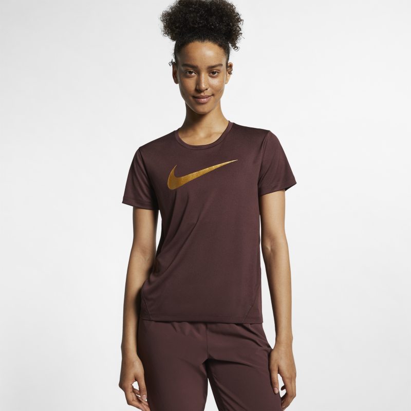 Nike Miler Kısa Kollu Kadın Koşu Üstü  AJ8226-233 -  Kahverengi L Beden Ürün Resmi