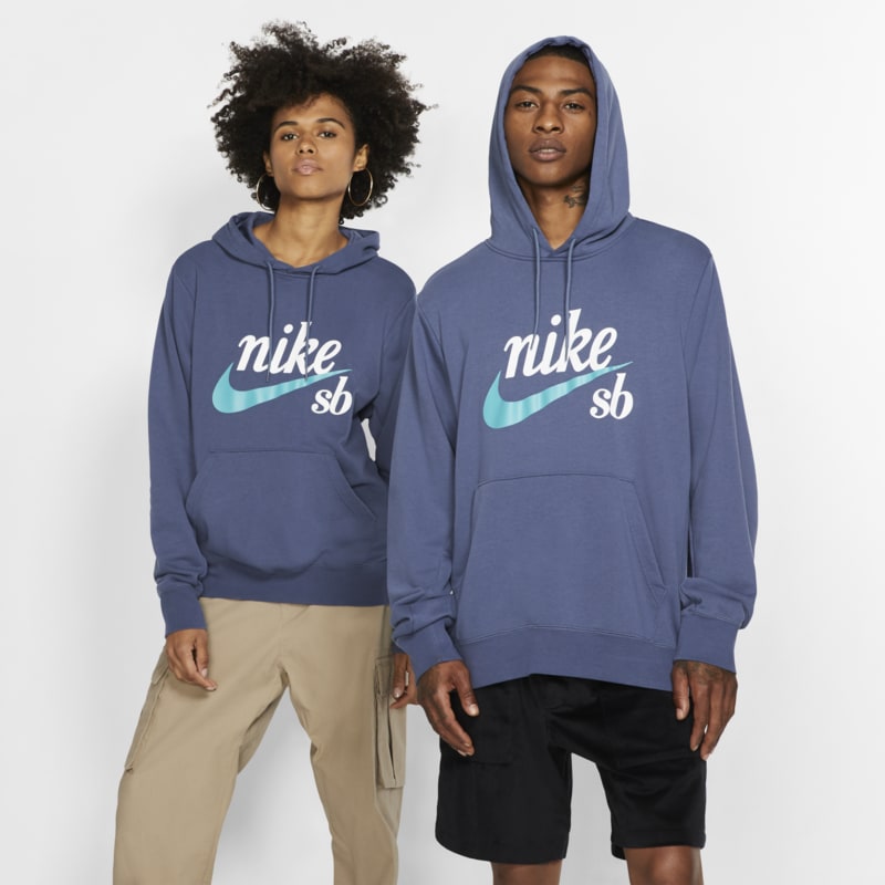 Sweata capuche de skateboard Nike SB Icon - Bleu