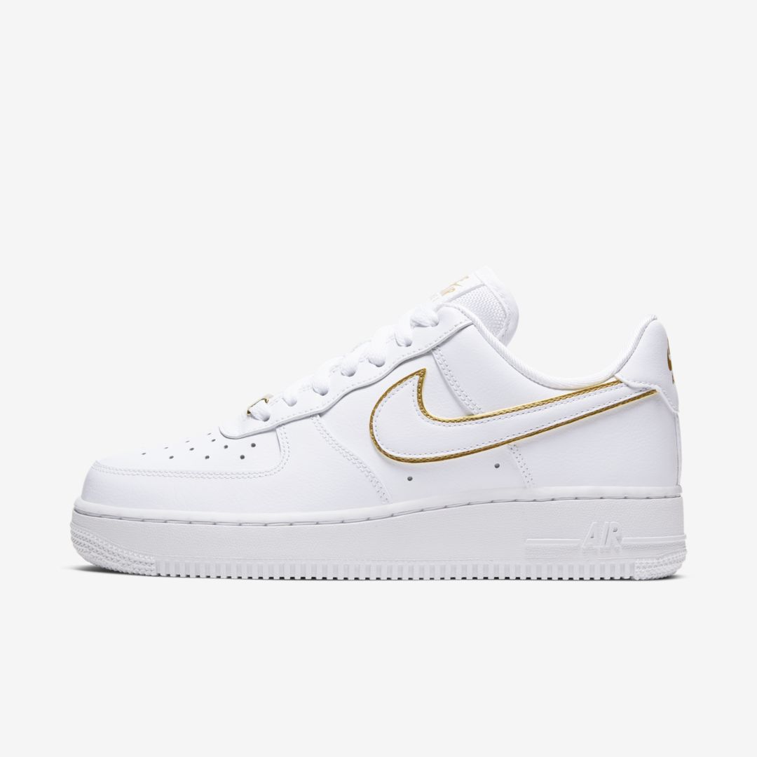Nike Air Force 1 '07 Essential Women's Shoe In White/metallic Gold ...