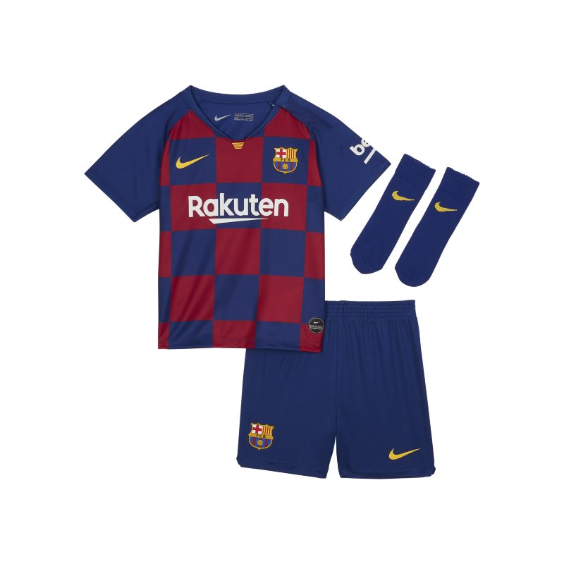 Piłkarski strój domowy dla niemowląt/maluchów FC Barcelona 2019/20 - Niebieski
