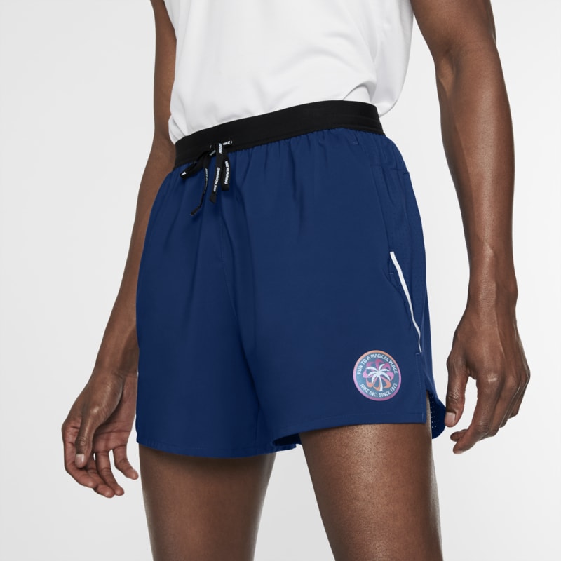 Short de running double Nike Flex Stride 13 cm - Bleu