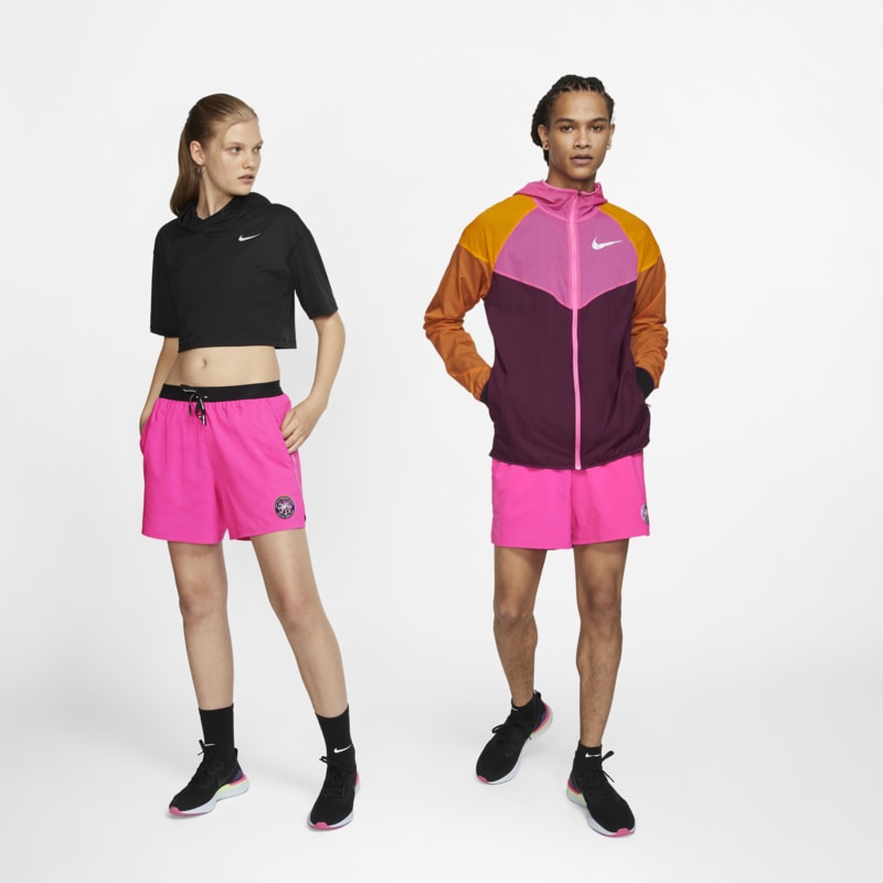 Short de running double Nike Flex Stride 13 cm - Rose