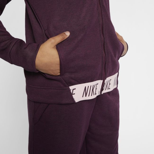 Rozpinana bluza treningowa z kapturem dla dużych dzieci (dziewcząt) Nike - Fiolet