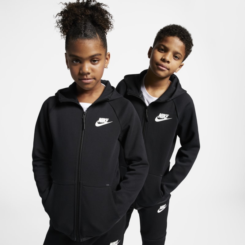 Veste entierement zippee Nike Sportswear Tech Fleece pour Enfant plus age - Noir