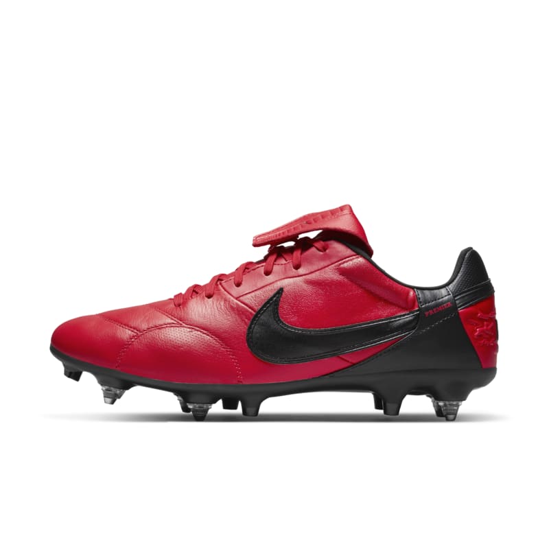  The Nike Premierr 3 SG-PRO Anti-Clog Traction Botas de fútbol para terreno blando - Rojo