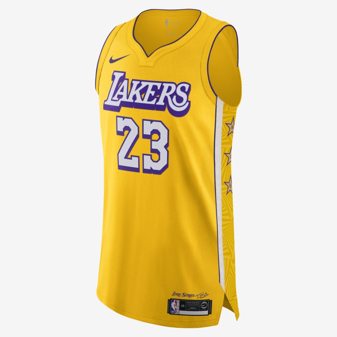 Nike Lebron James Lakers City Edition Men's Nba Authentic Jersey In ...