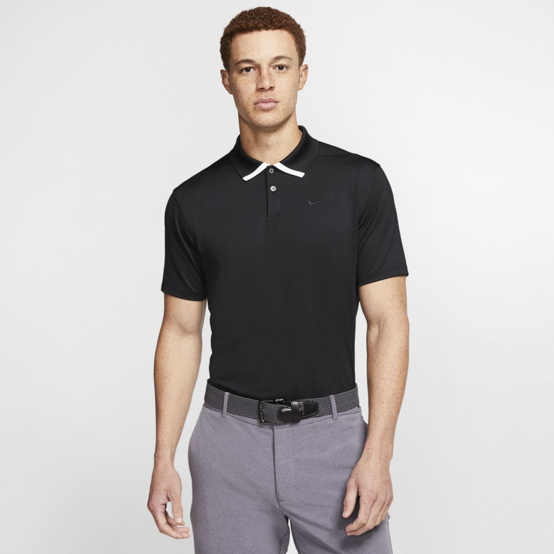 Nike Dri-fit Vapor Menâ s Golf Polo In Black,white,black | ModeSens