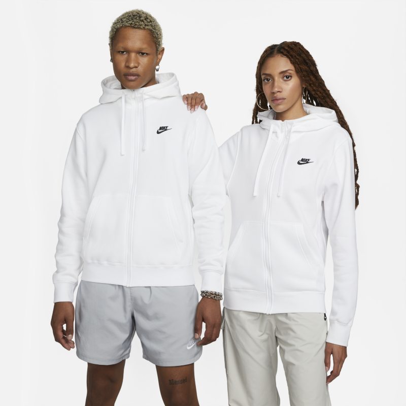 Nike Sportswear Club Fleece Sudadera con capucha con cremallera completa - Hombre - Blanco