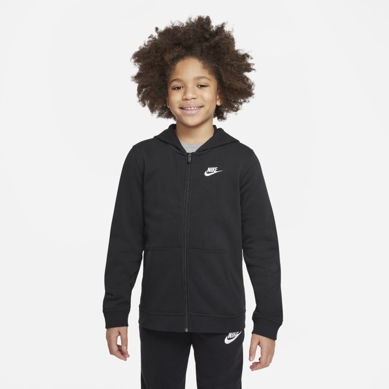 Nike Sportswear Club Hoodie met rits voor kids - Zwart