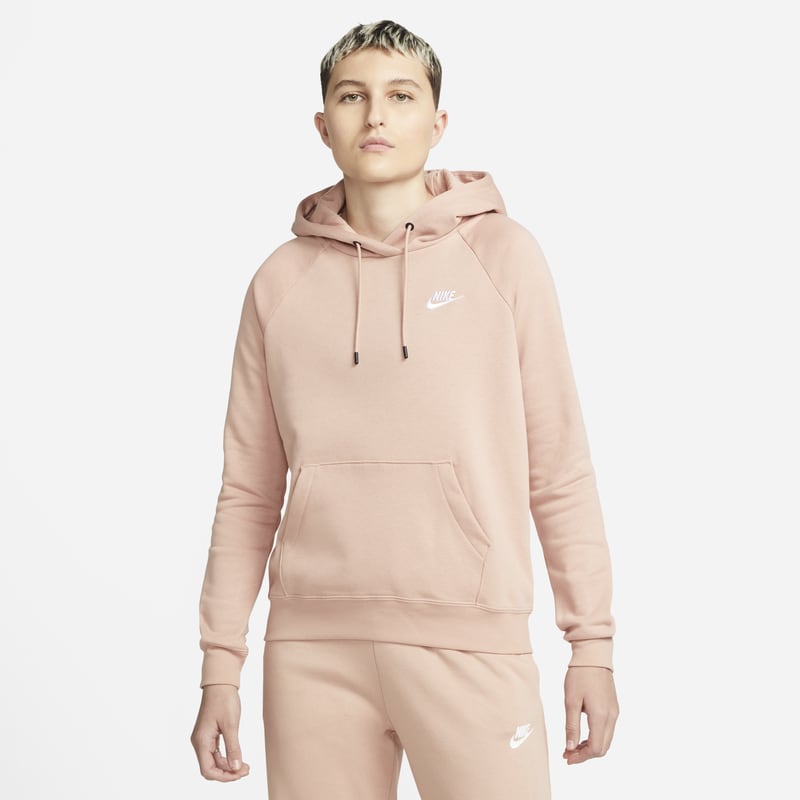 Nike Sportswear Essential Sudadera con capucha de tejido Fleece - Mujer - Rosa