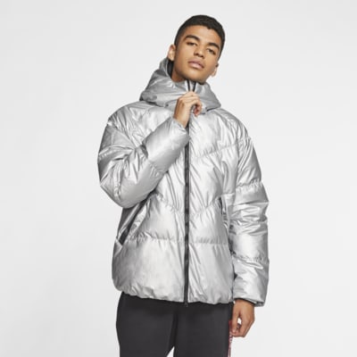 nike sportswear down fill windrunner printed hooded puffer jacket