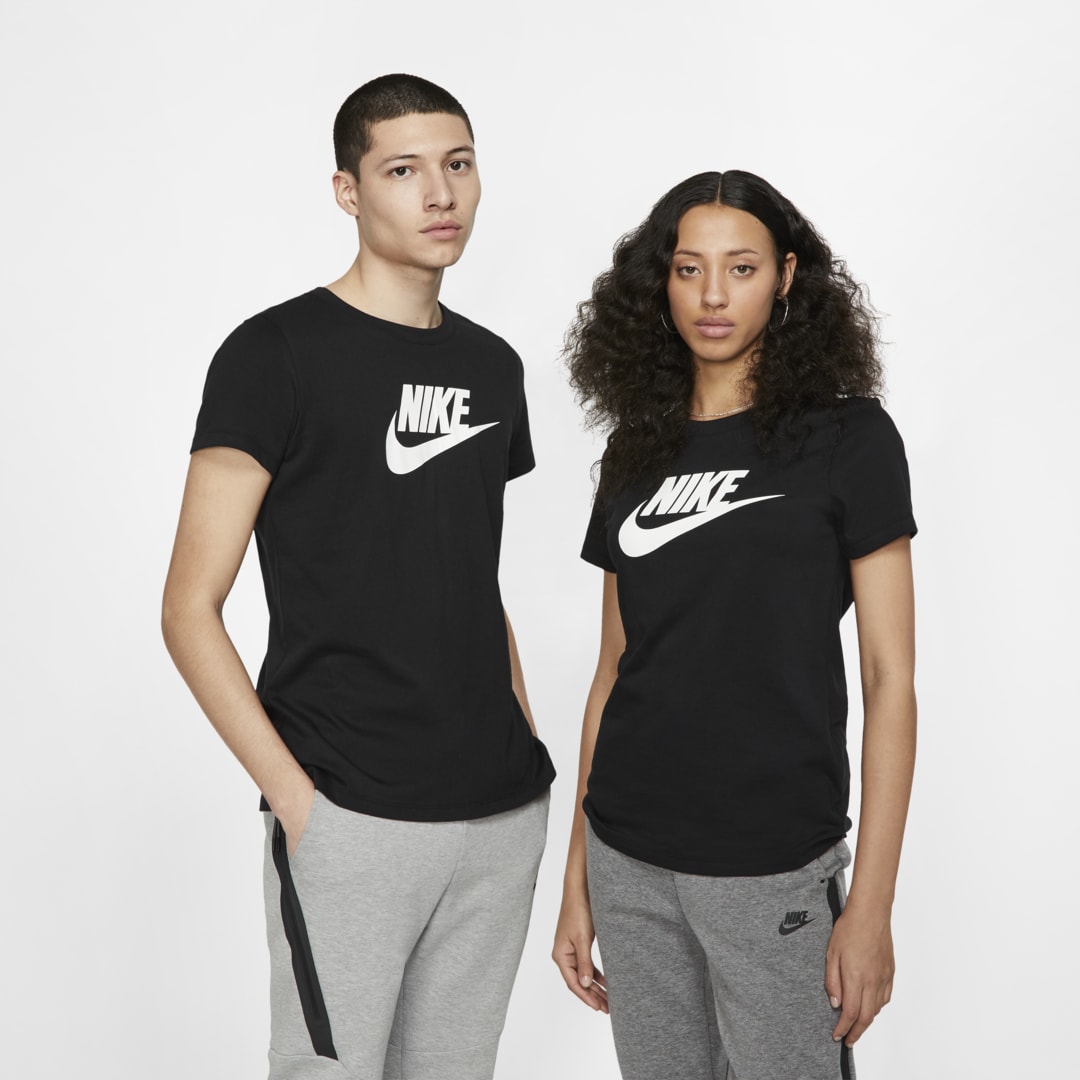 Nike Sportswear Essential Futura Icon T-Shirts BV6169-010 Size XS Black/White