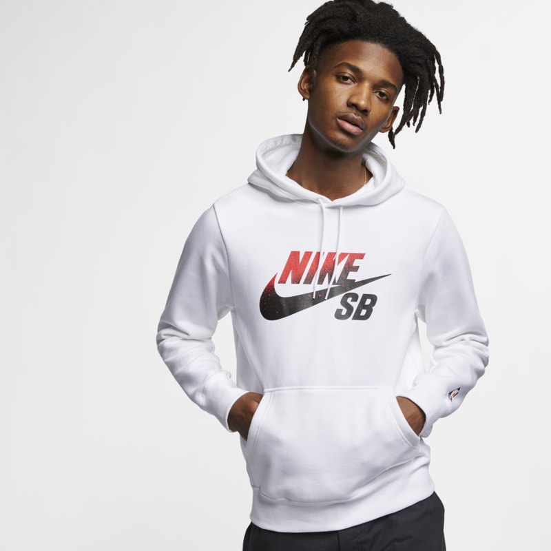 Sweata capuche de skateboard Nike SB Icon pour Homme - Blanc
