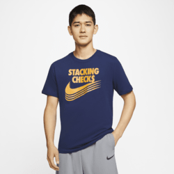 48%OFF！ナイキ Dri-FIT スタッキング チェック メンズ バスケットボール Tシャツ CD1291-492 ブルーの大画像