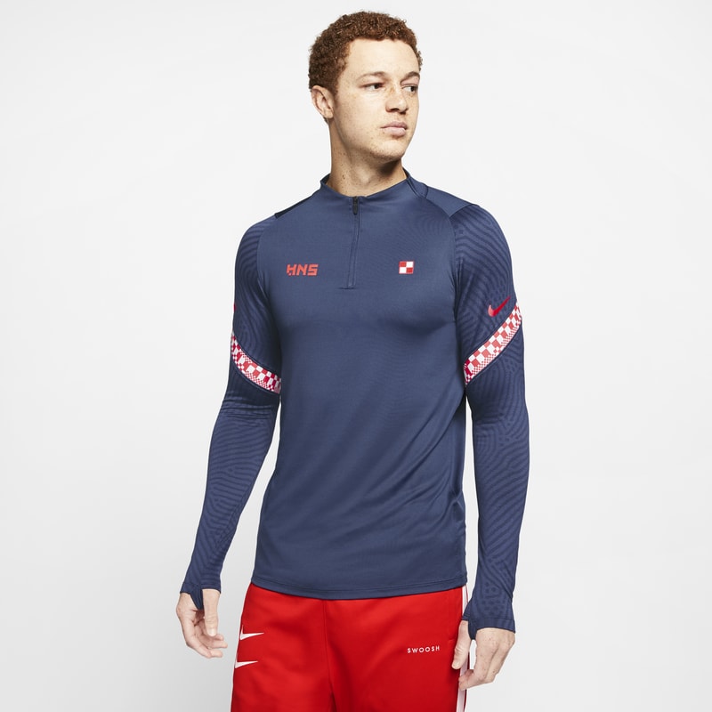 Croacia Strike Camiseta de entrenamiento de fútbol - Hombre - Azul Nike