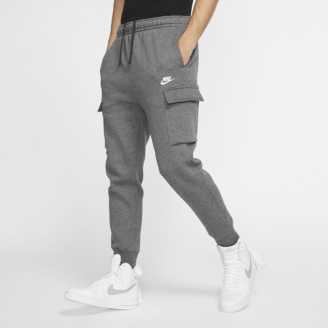 фото Мужские брюки карго nike sportswear club fleece - серый