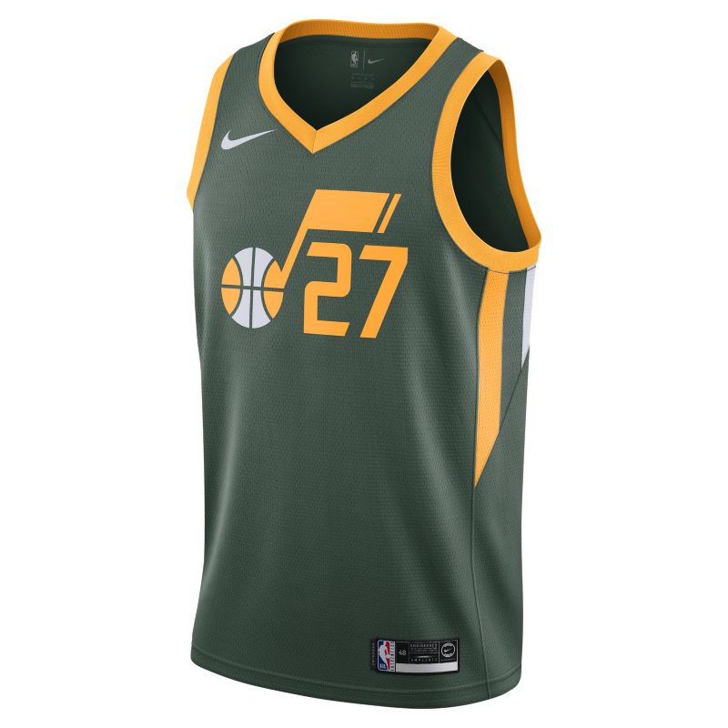 Maillot connecte Nike NBA Rudy Gobert Earned Statement Edition Swingman Utah Jazz pour Homme Vert