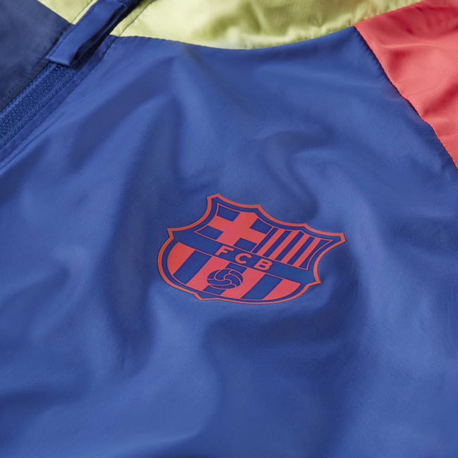 Męska kurtka piłkarska FC Barcelona Academy AWF - Niebieski