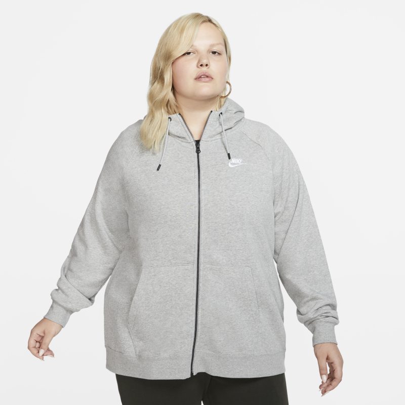 Image of Nike Sportswear Essential Women's Full-Zip Hoodie - Grey