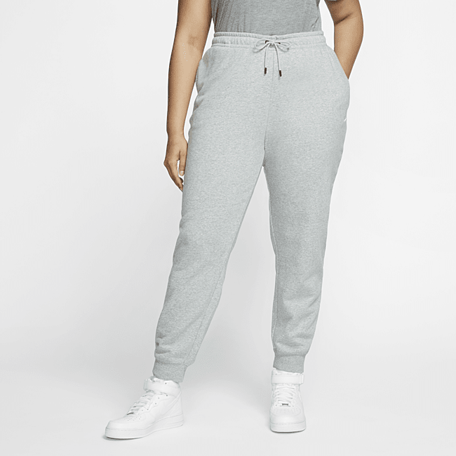 фото Женские флисовые брюки nike sportswear essential (большие размеры) - серый