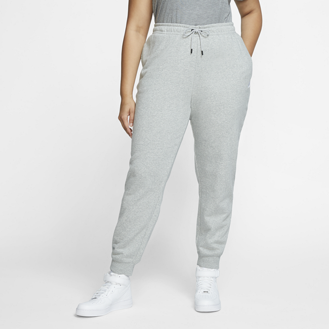фото Женские флисовые брюки nike sportswear essential (большие размеры) - серый