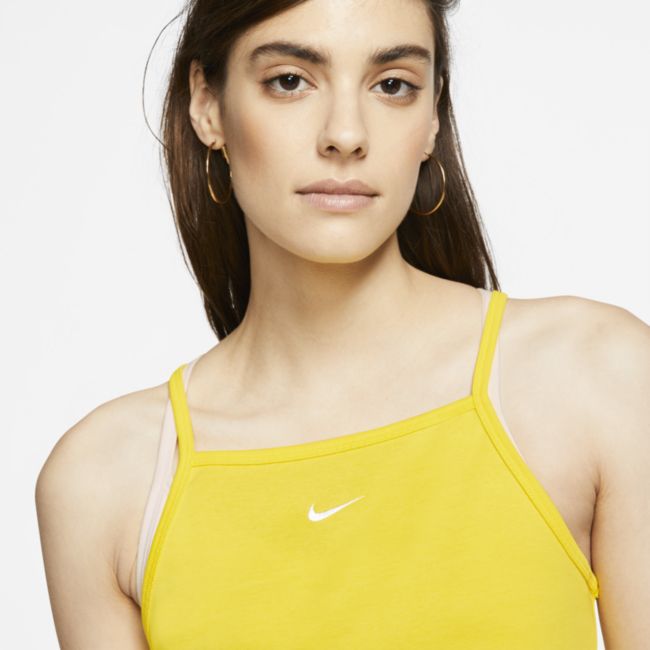 Damska koszulka bez rękawów Nike Sportswear Essential - Żółć