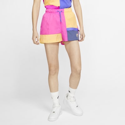 women's nike sportswear icon clash color block short