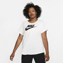 ナイキ スポーツウェア エッセンシャル ウィメンズ Tシャツ (大きめサイズ) CJ2301-100 ホワイトの大画像