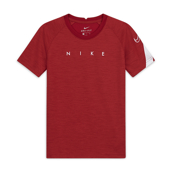 фото Игровая футболка с коротким рукавом и графикой для школьников nike dri-fit academy - красный