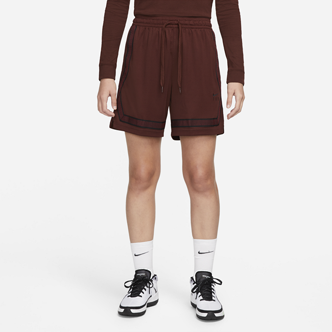 фото Женские баскетбольные шорты nike dri-fit swoosh fly - коричневый