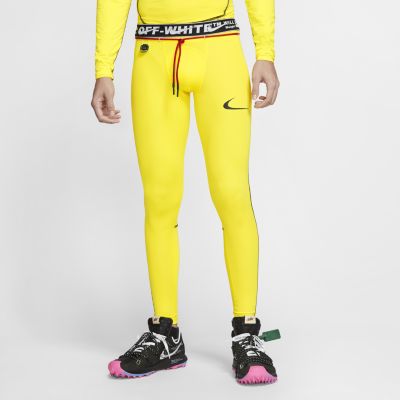 nike off white leggings yellow
