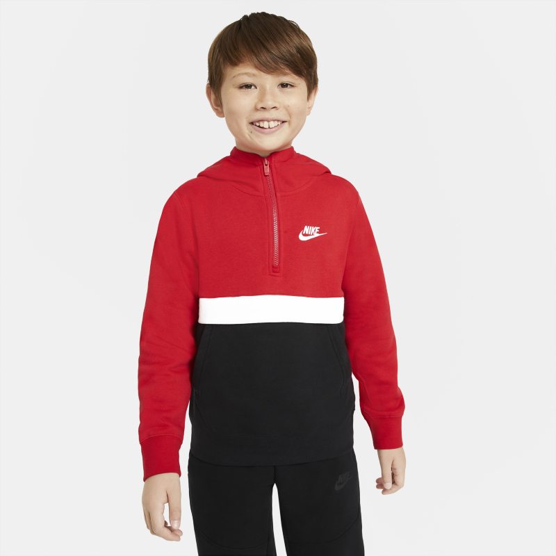 Nike Sportswear Sudadera con capucha con media cremallera - Niño - Rojo