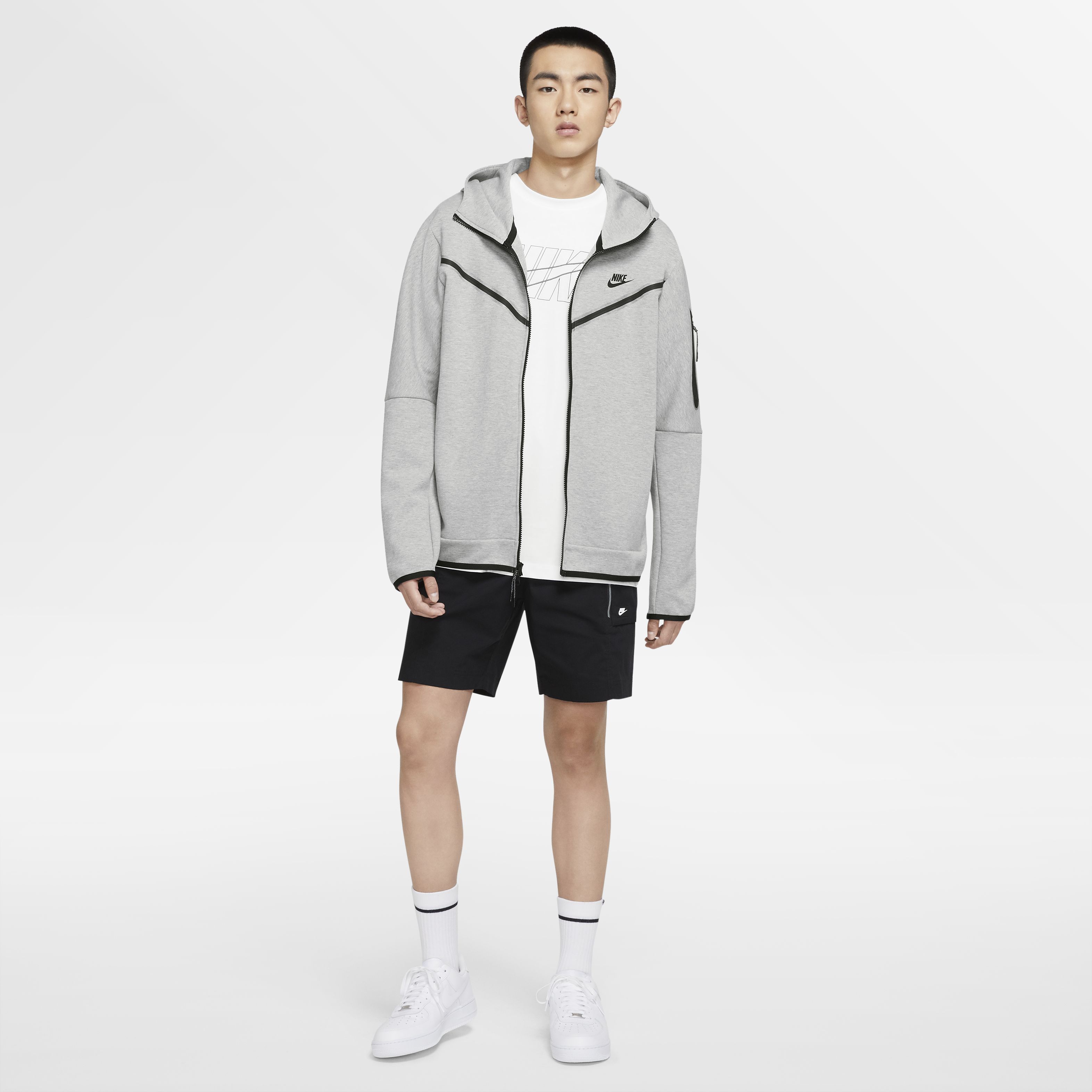 Nike Sportswear Tech Fleece, Gris oscuro jaspeado/Negro, hi-res