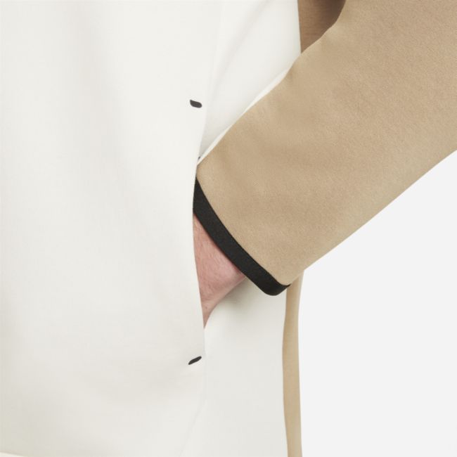 Męska bluza z kapturem i zamkiem na całej długości Nike Sportswear Tech Fleece - Brązowy