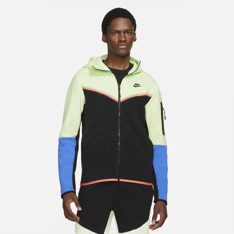 Męska bluza z kapturem i zamkiem na całej długości Nike Sportswear Tech Fleece - Zieleń