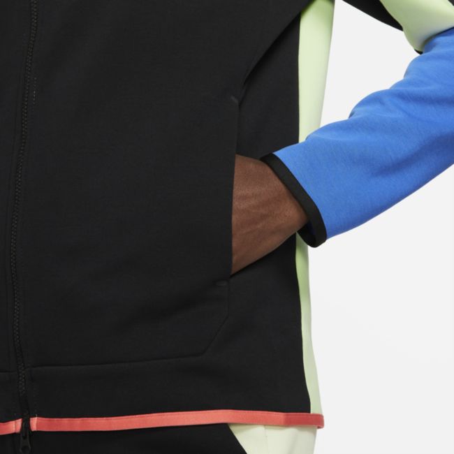 Męska bluza z kapturem i zamkiem na całej długości Nike Sportswear Tech Fleece - Zieleń