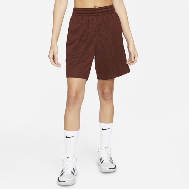 фото Женские баскетбольные шорты nike swoosh fly - коричневый